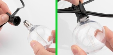 УЛИЧНАЯ САДОВАЯ ГИРЛЯНДНАЯ ЦЕПЬ СВЕТОДИОДНЫХ ЛАМП 30x + ДИСТАНЦИОННОЕ УПРАВЛЕНИЕ