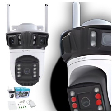 Trojitá Venkovní Kamera Wifi Ip Otočná Kamera Icsee 3v1 Qhd Hd 6MPX