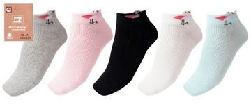 5PAK SKARPETKI DAMSKIE pastelowe kolory flamingo