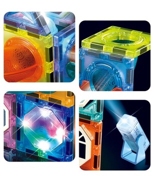 МАГНИТНЫЕ КОНСТРУКЦИОННЫЕ БЛОКИ СВЕТЯЩИЙСЯ ШАР TRACK BALLS 75 EL