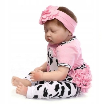 ŚPIĄCA LALKA REBORN JAK PRAWDZIWE NIEMOWLĘ 55 CM