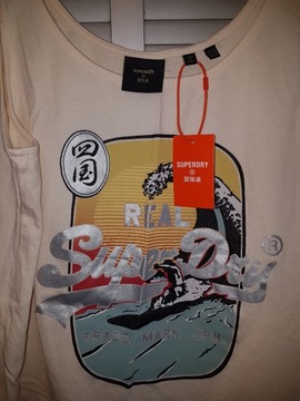 Superdry VL ITAGO VEST top damski na ramiączkach jasny logo Japonia L