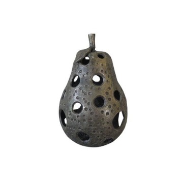 FIGURKA DEKORACJA GRUSZKA METAL LOFT SREBRO WYS.29