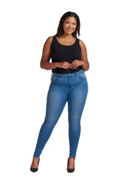 JASNE KLASYCZNE JEANSY SPODNIE ZIZZI PLUS SIZE N82 305L 44