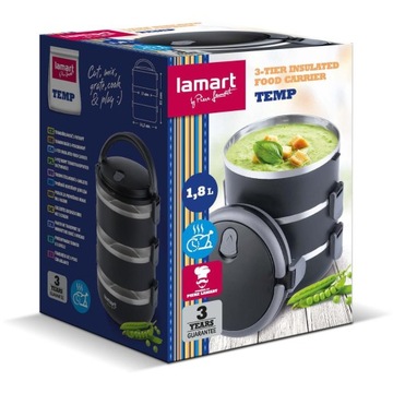 Обеденный термос Lamart LT6023 1,8л черный
