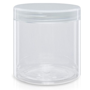 Słoik PET 250ml z nakrętką bezbarwną PP