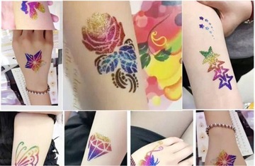 БЛЕСКОВЫЕ ТАТУ ДЛЯ ДЕТЕЙ, МОЮЩИЕСЯ 174 EL MEGA SET XXL АКСЕССУАРЫ
