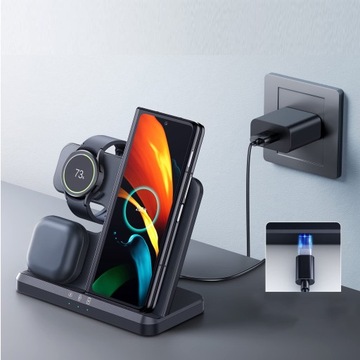 Беспроводное индуктивное зарядное устройство Подставка для зарядки часов-телефона