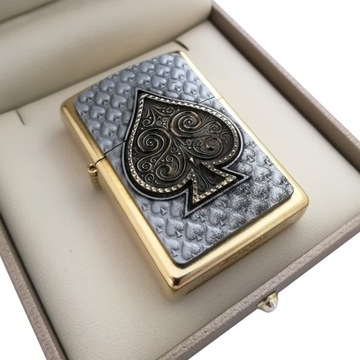 ЗАЖИГАЛКА ZIPPO PIK, ЗОЛОТОЙ СЕРТИФИКАТ 24 КАРАТА