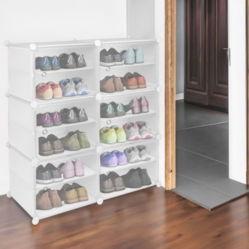 МОДУЛЬНЫЙ ШКАФ ГАРДЕРОБ ПОЛКА ДЛЯ ОБУВИ БЕЛАЯ ОБУВЬ ПОДСТАВКА ПОЛКИ КОРОБКИ