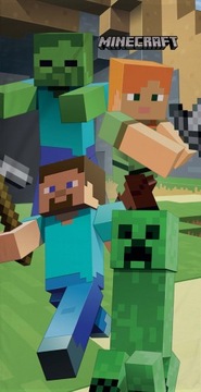 Ręcznik frotte 70x140 Minecraft Steve Alex kreativ