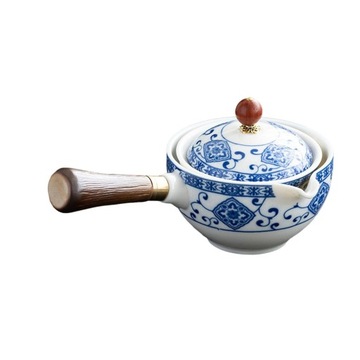 Boczny uchwyt Tea Maker Ceramiczny imbryk jasnoniebieski