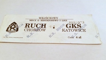 stary bilet RUCH Chorzów - GKS KATOWICE