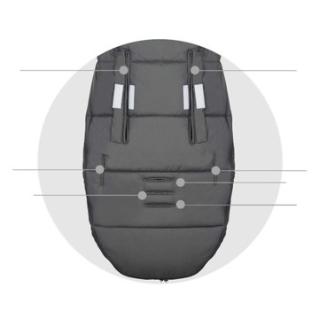 СПАЛЬНЫЙ МЕШОК ДЛЯ КОЛЯСКИ ELMI RICOKIDS - ТЕМНО-СЕРЫЙ