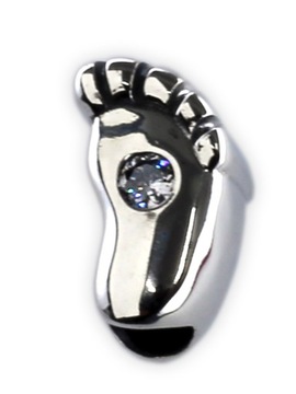 Charms zawieszka Serce stópki Srebro S925