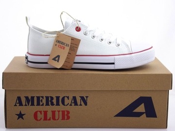 Trampki niskie American Club białe r.37d