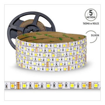 TAŚMA 60LED 5050 CCT 5METRÓW 12V SILIKON PROMOCJA!