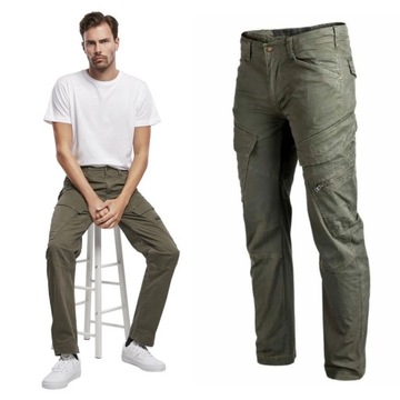 Spodnie BRANDIT Adven Slim Fit Trousers Oliv M