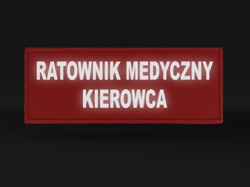 NASZYWKA ODBLASK RATOWNIK MEDYCZNY KIEROWCA 13x5cm