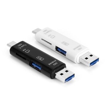 USB czytnik kart 5w1 USB USB min TYP -C MickroSD