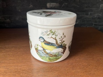 Ceramiczny stary pojemnik Portmeirion Birds of Britain by E. Donovan 1794