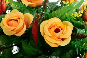 ЦЕНТР КОМПОЗИЦИИ ДЛЯ КЛАДБИЩА МОГИЛА ИСКУССТВЕННЫЕ ЦВЕТЫ ЛИСТЬЯ РОЗЫ ЦВЕТОЧНЫЙ ГОРШОК 90