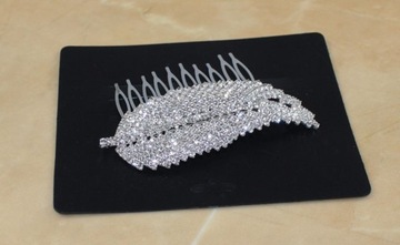 -МАРГУТ- Свадебный гребешок, веточка, листик, много цирконов.