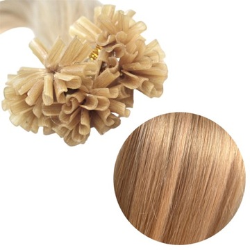 WŁOSY NATURALNE Keratyna PASEMKA 55 cm U REMY #27
