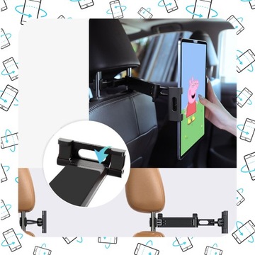 РЕГУЛИРУЕМЫЙ АВТОМОБИЛЬНЫЙ ДЕРЖАТЕЛЬ ДЛЯ ПЛАНШЕТА ТЕЛЕФОНА ПОДГОЛОВНИК АВТОКРЕСЛА