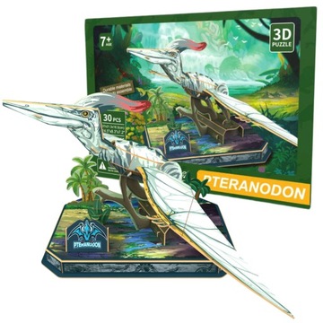 Puzzle 3D Edukacyjne Pteranodon Pradawny Świat Premium Dzieci Dorośli 30el.