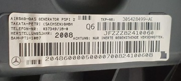 DESKA ROZDĚLOVAČE KONZOLA AIRBAG MERCEDES W204 EU