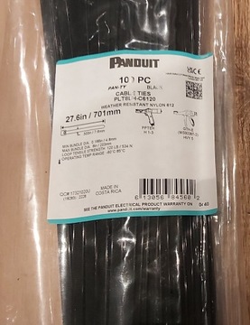PLT8LH-C6120 opaska czarna 701 mm 100 szt. PANDUIT