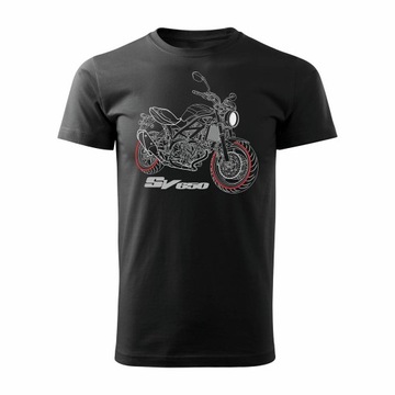 Koszulka motocyklowa na motor SUZUKI SV 650 z motocyklem SV650 na prezent