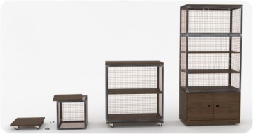 Qube Brixton System Wooden Ablection Rack 80x80 см закрытый дуб