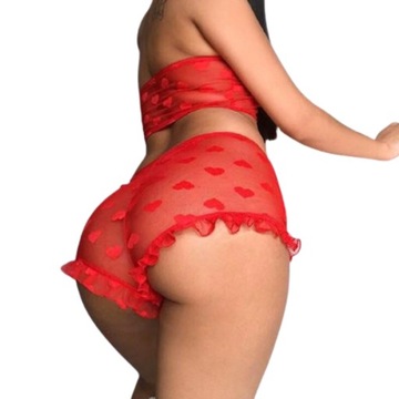 KOMPLET BIELIZNA DAMSKA KORONKA SEXY STANIK+MAJTKI