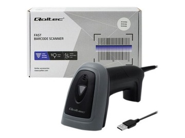 Qoltec Wired QR -штрих -кодовый сканер USB
