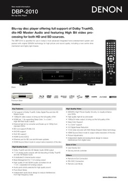 DENON DBP-2010 черный — сплошной проигрыватель Blu-ray/DVD/CD