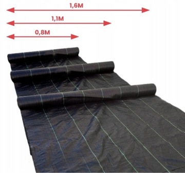 AGROTKANINA ŚCIUŁKUJĄCA PRZECIW CHWASTOM DUŻA czarny 110 x 5000 cm 70 g/m²