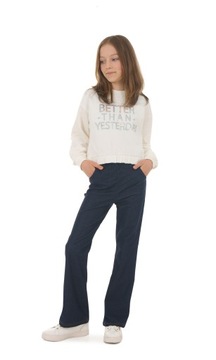 Джинсовые брюки-клеш - 140 NAVY BLUE