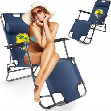 КЛАССИЧЕСКИЙ ТЕМНО-СИНИЙ ПЛЯЖНЫЙ СТУЛ СКЛАДНОЙ САДОВЫЙ СТУЛ ДЛЯ ПЛЯЖА 2В1