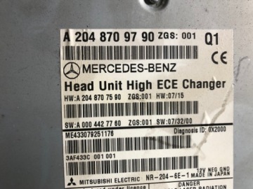mercedes w204 радионавигационная команда a2048709790