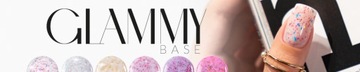 NaiLac Baza kauczukowa do paznokci z folią drobinami Glammy Base 7ml WYBÓR
