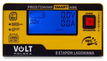 АККУМУЛЯТОРНЫЙ ВЫПРЯМИТЕЛЬ 6В 12В 15А АВТОМАТИЧЕСКИЙ SMART + AGM + ГЕЛЬ