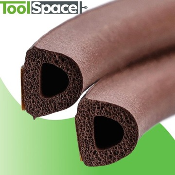 Самоклеящийся уплотнитель для окон Д 100 м КОРИЧНЕВЫЙ