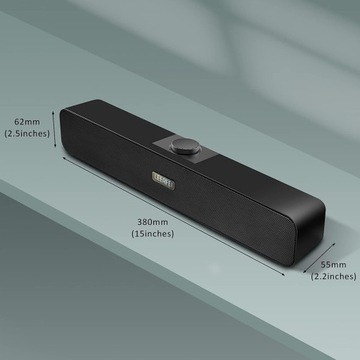 ИГРОВОЙ САУНДБАР ДЛЯ КОМПЬЮТЕРА, НОУТБУКА, СМАРТФОНА, МИНИ-ДЖЕК 3,5 ММ
