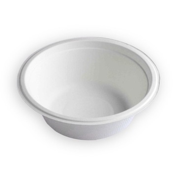 Miska z trzciny cukrowej okrągła biała 500ml 50szt