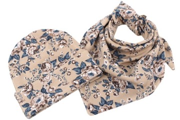 ДЕТСКИЙ КОМПЛЕКТ, ДВУХСЛОЙНЫЙ ХЛОПОК, ШАПКА В РЕБИНКУ + НАКЛАДКА, 2 - 5 ЛЕТ