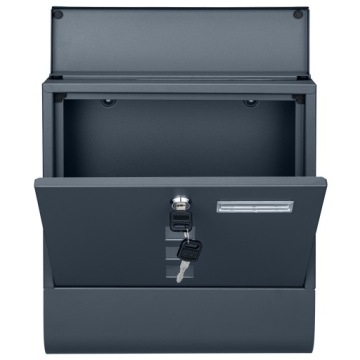 ПОЧТОВЫЙ ЯЩИК АНТРАЦИТОВОГО С ТРУБКОЙ + АДРЕСНЫЙ ШАБЛОН