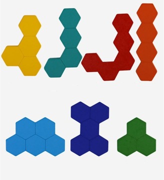 GRA UKŁADANKA KLOCKI PUZZLE DREWNIANE 9.2cm*9.2cm