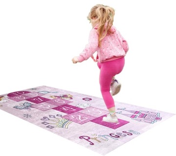 Детский ковер Hopscotch Princess 120x170, ПРОТИВОСКОЛЬЗЯЩИЙ, МОЮЩИЙСЯ